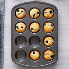 Muffin tray filled with cupcakes