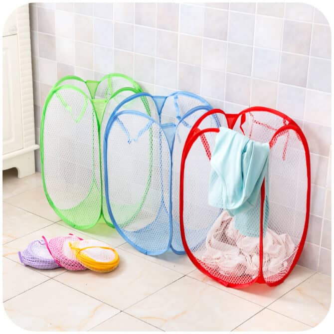 colourful laundry mesh bags
