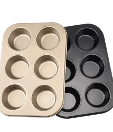 black and gold muffin trays