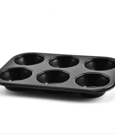 black 6 cups cupcake baking tray abuja