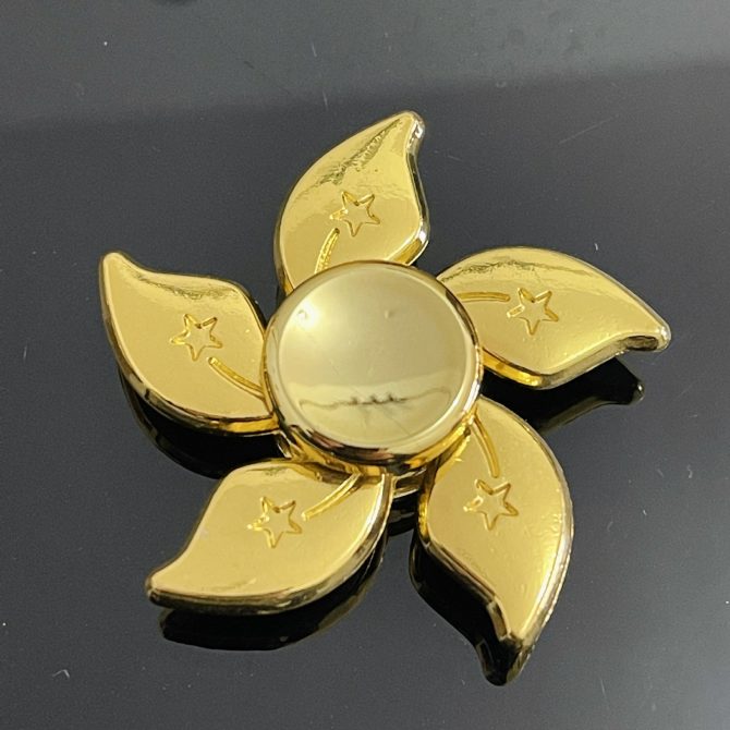 floral gold fidget spinner