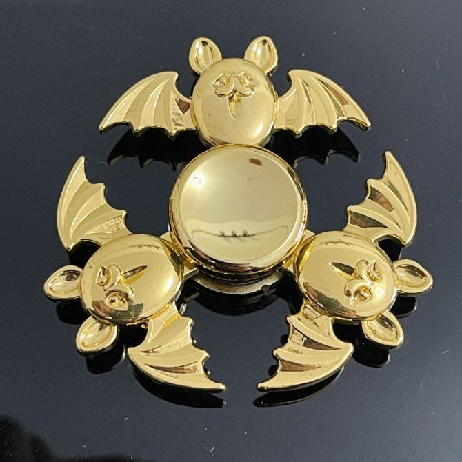 owl-shaped gold fidget spinner