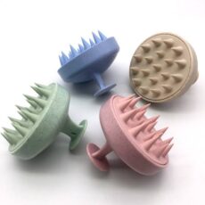 silicone scalp scrubber massager in different colours