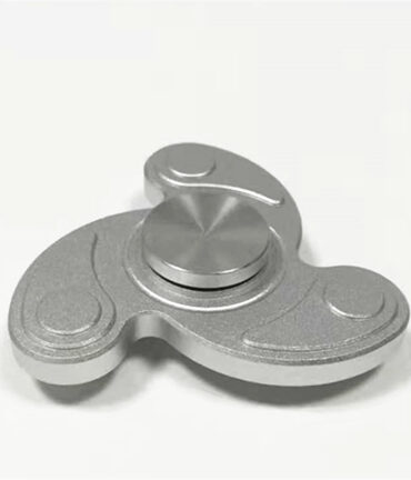 silver metallic fidget spinner