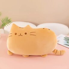 brown decorative cat plushie pillow