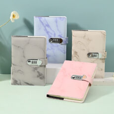 colourful password lock journals